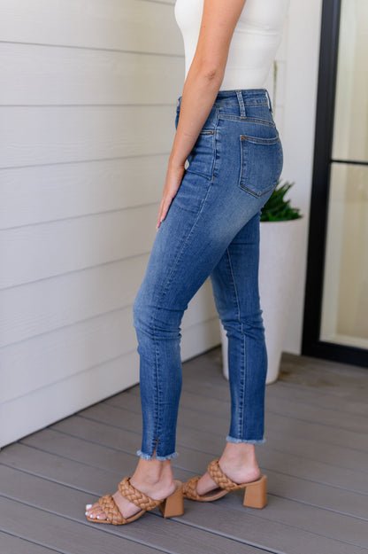 Amy High Rise Control Top Side Slit Skinny Jeans - WEBSITE EXCLUSIVE