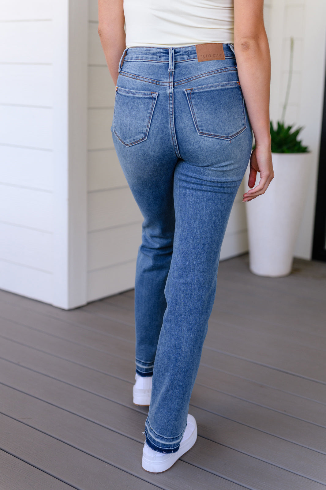 Beatrice High Rise Control Top Release Hem Slim Bootcut Jeans - WEBSITE EXCLUSIVE