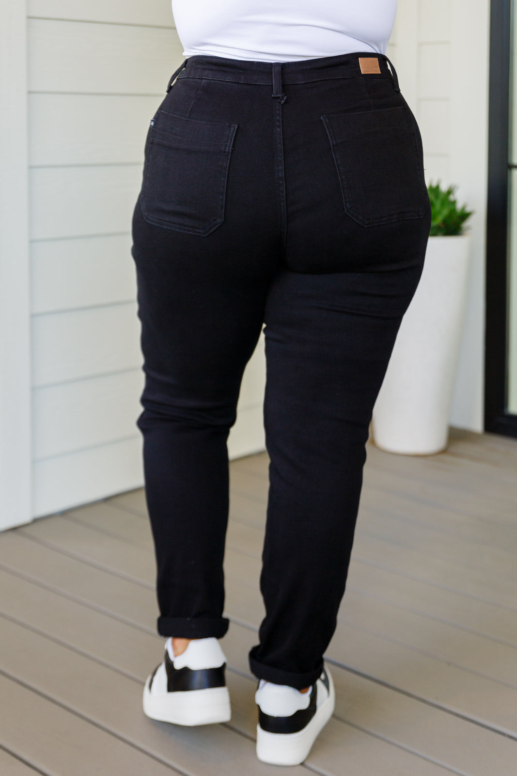 Carmen Double Cuff Joggers in Black - WEBSITE EXCLUSIVE