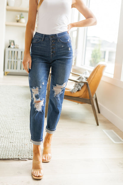 Colt High Rise Button Fly Distressed Boyfriend Jeans - Website Exclusive