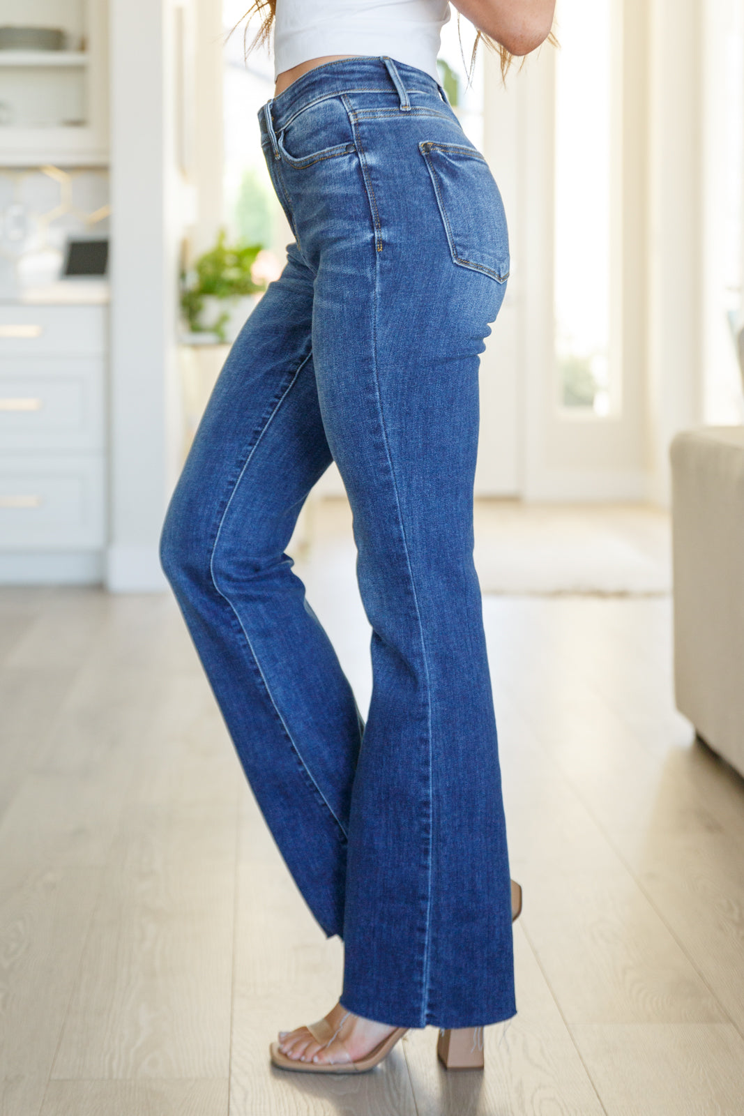 Josephine Mid Rise Raw Hem Bootcut Jeans - WEBSITE EXCLUSIVE