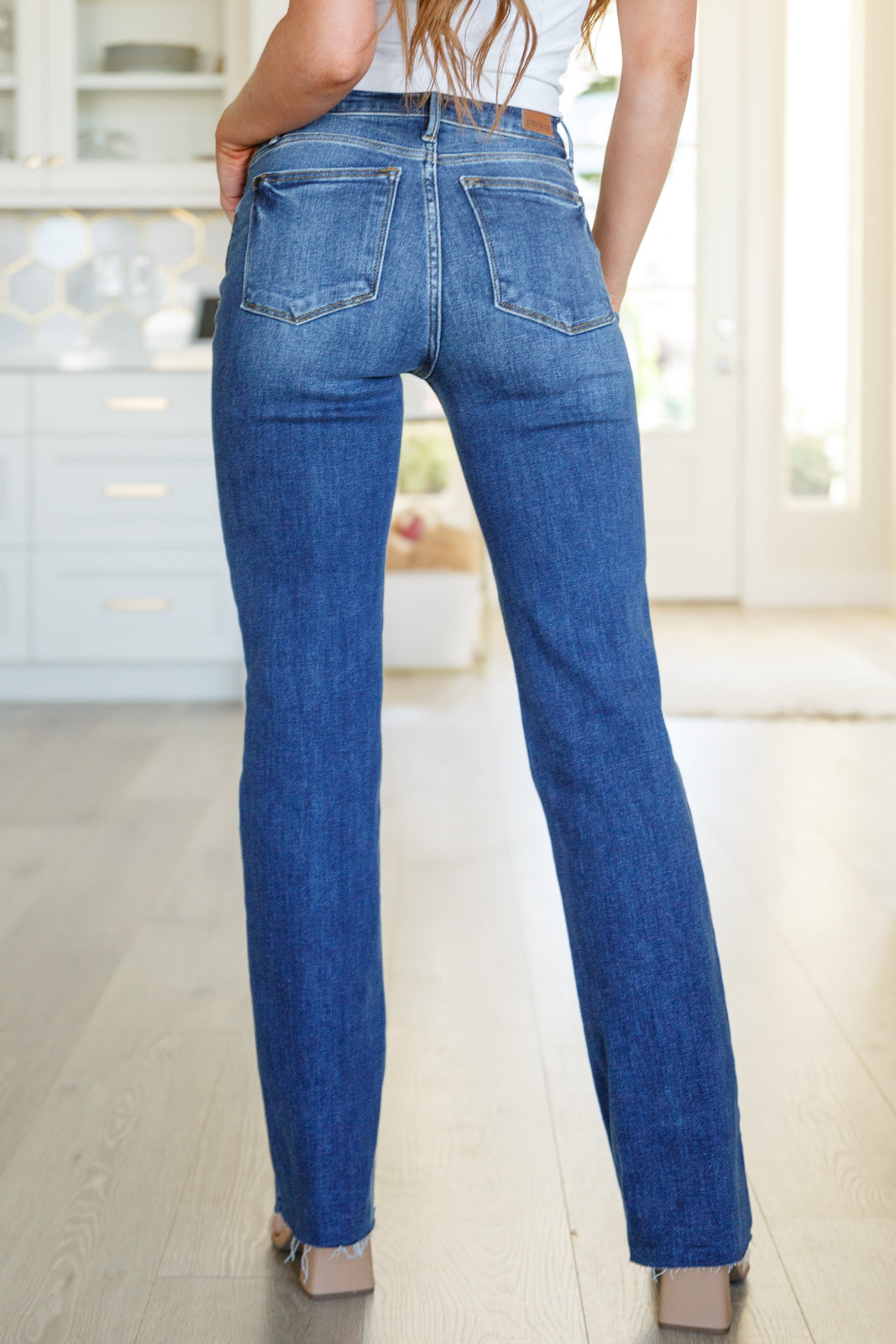 Josephine Mid Rise Raw Hem Bootcut Jeans - WEBSITE EXCLUSIVE