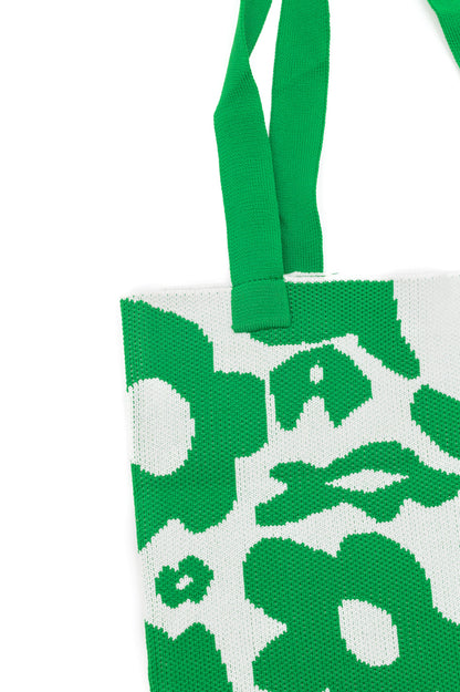 Lazy Daisy Knit Bag in Green - WEBSITE EXCLUSIVE