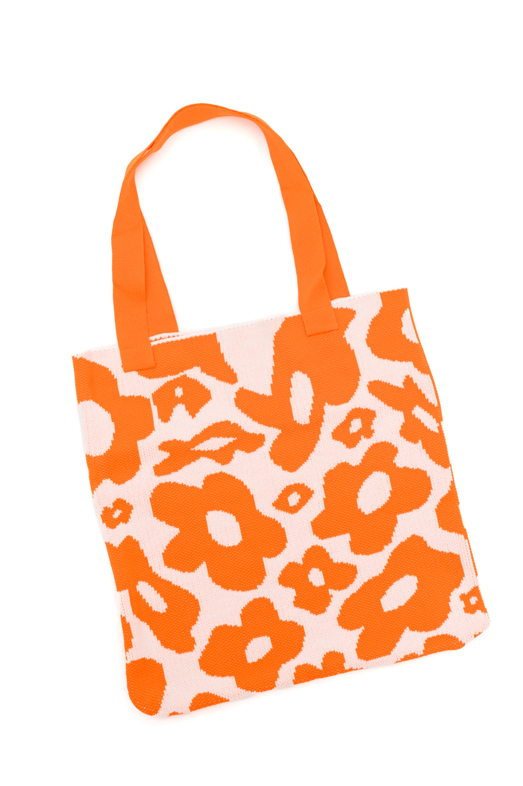 Lazy Daisy Knit Bag in Orange - WEBSITE EXCLUSIVE