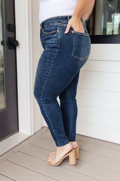 Lydia Mid Rise Vintage Raw Hem Skinny Jeans - WEBSITE EXCLUSIVE