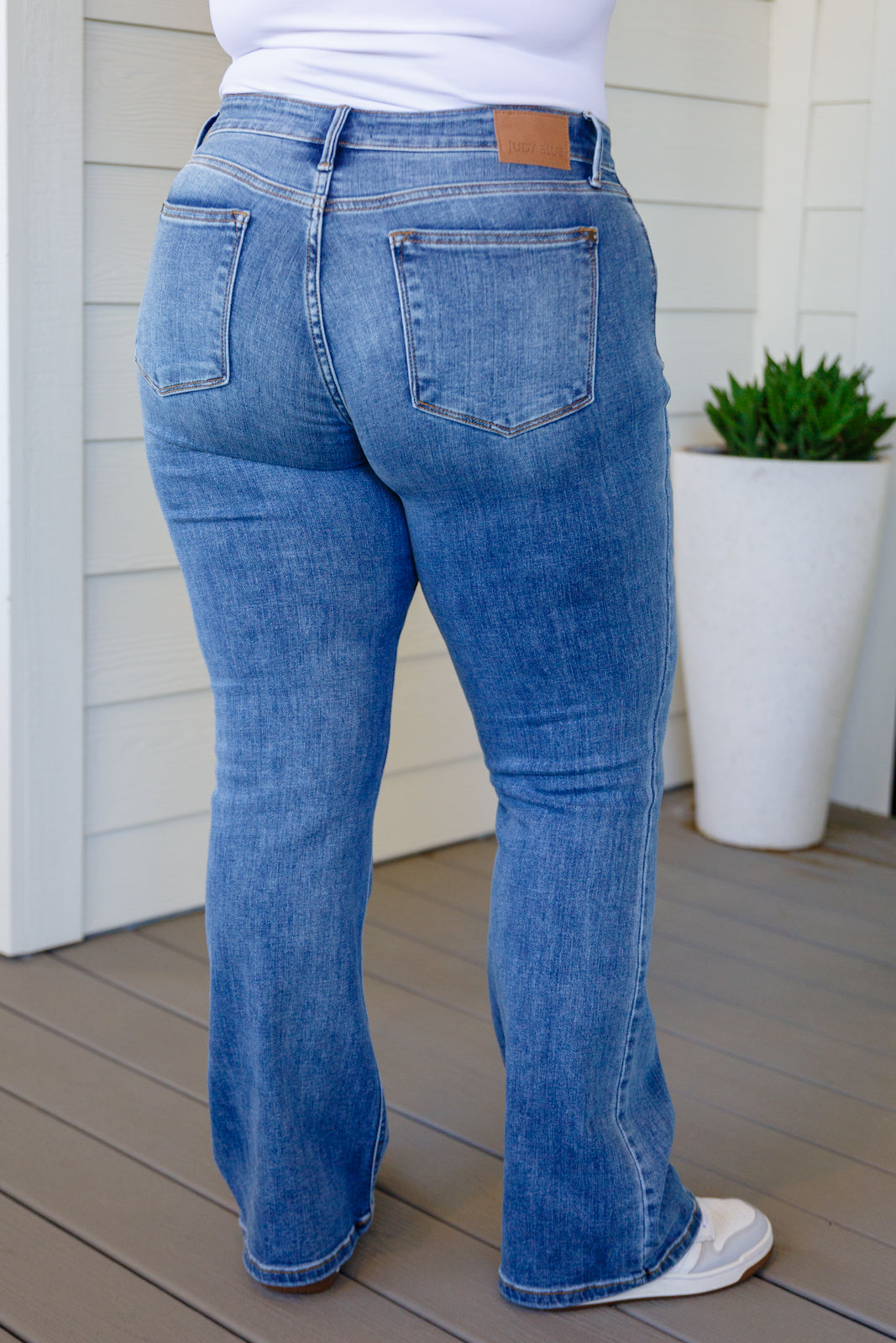 Matilda Mid Rise Vintage Button Fly Bootcut Jeans - WEBSITE EXCLUSIVE