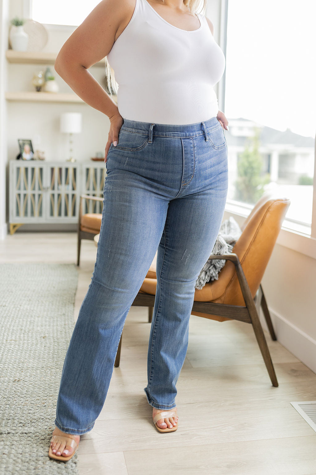 Paula High Rise Pull On Slim Bootcut - Website Exclusive