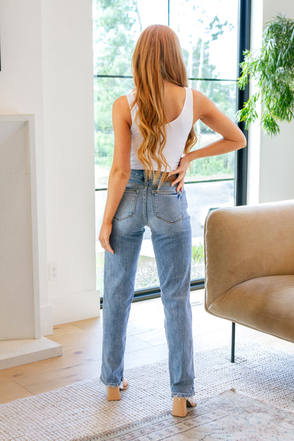 Quinn Mid Rise Cell Phone Pocket Dad Jeans - WEBSITE EXCLUSIVE