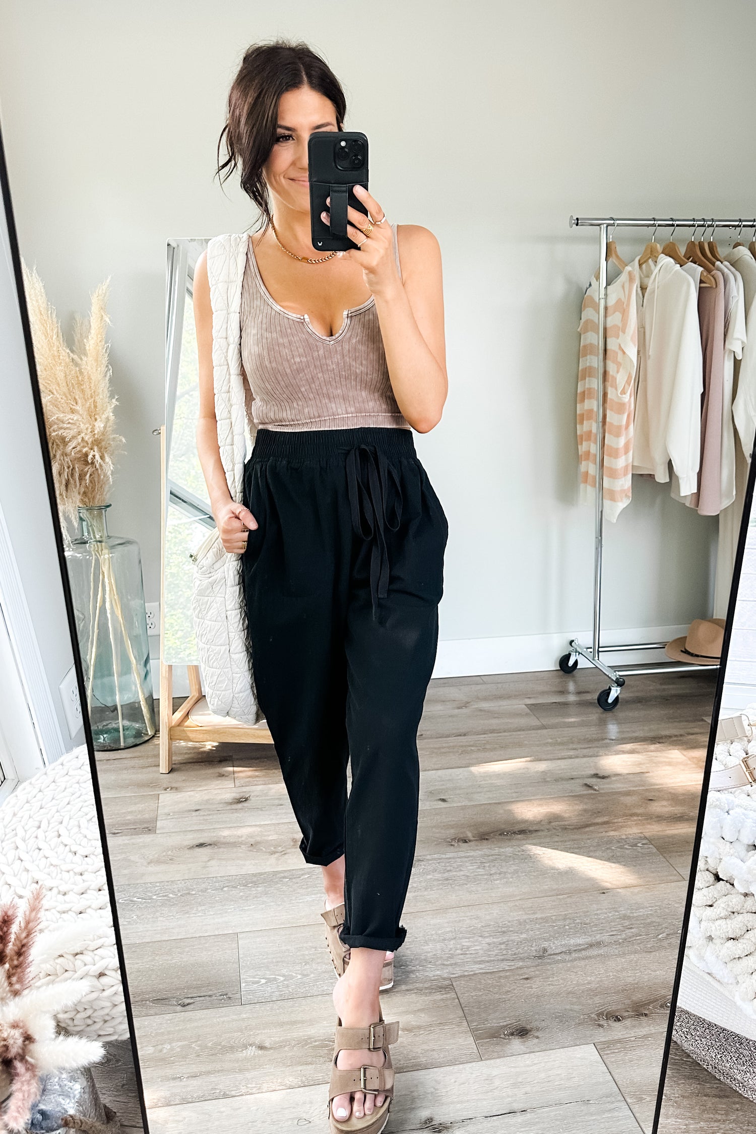 Love Me Dearly High Waisted Pants in Black - WEBSITE EXCLUSIVE
