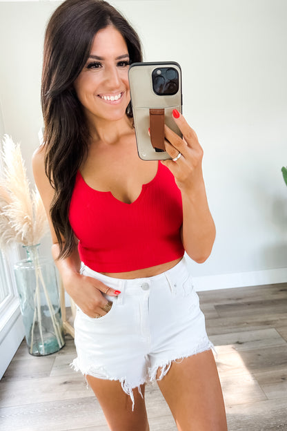 Fierce Crop Top in Red