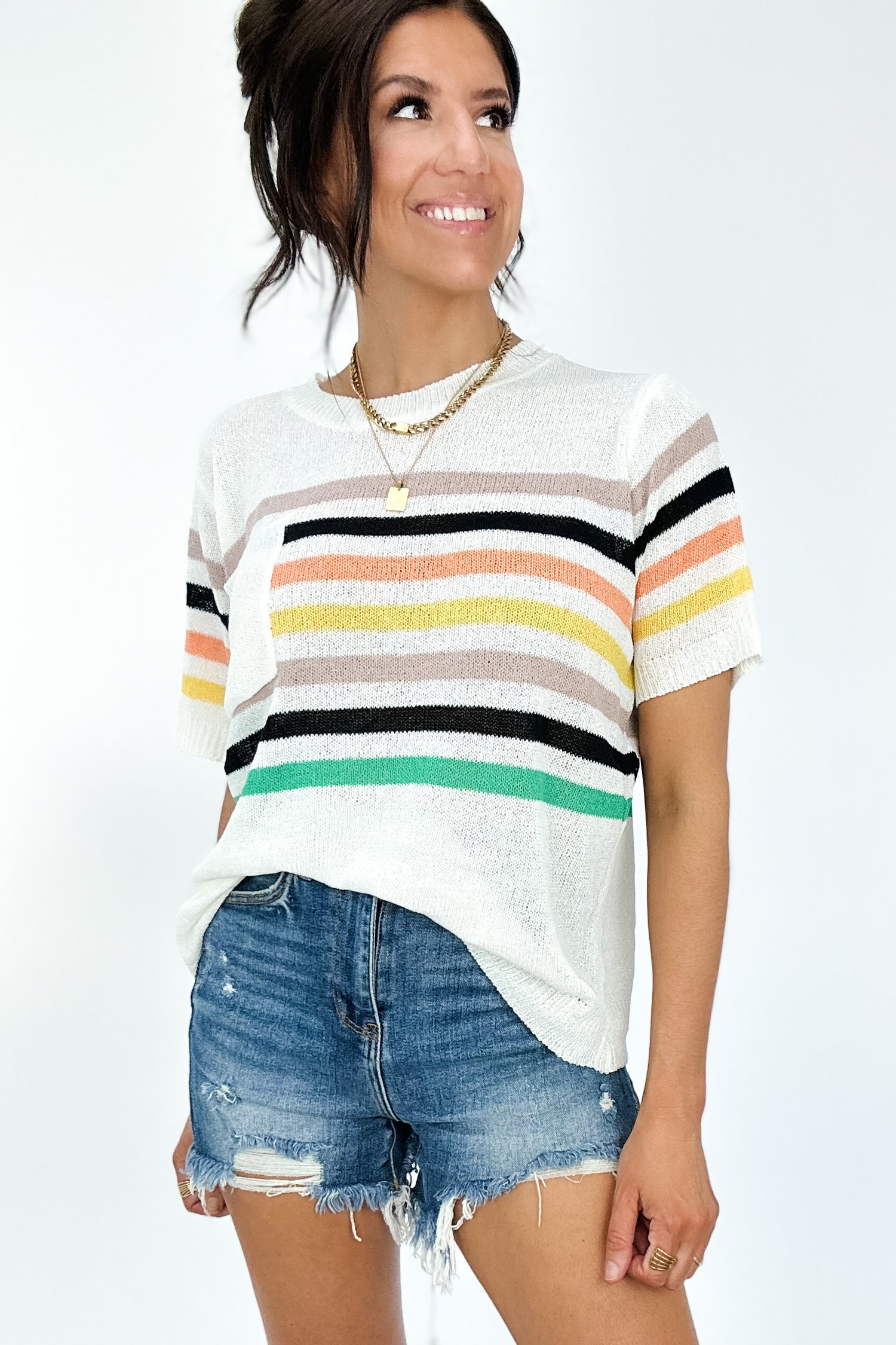 Derby Nights Retro Striped Top - WEBSITE EXCLUSIVE