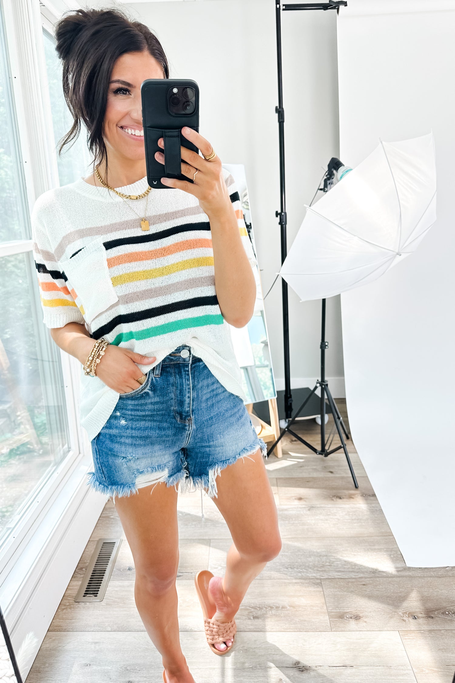 Derby Nights Retro Striped Top - WEBSITE EXCLUSIVE