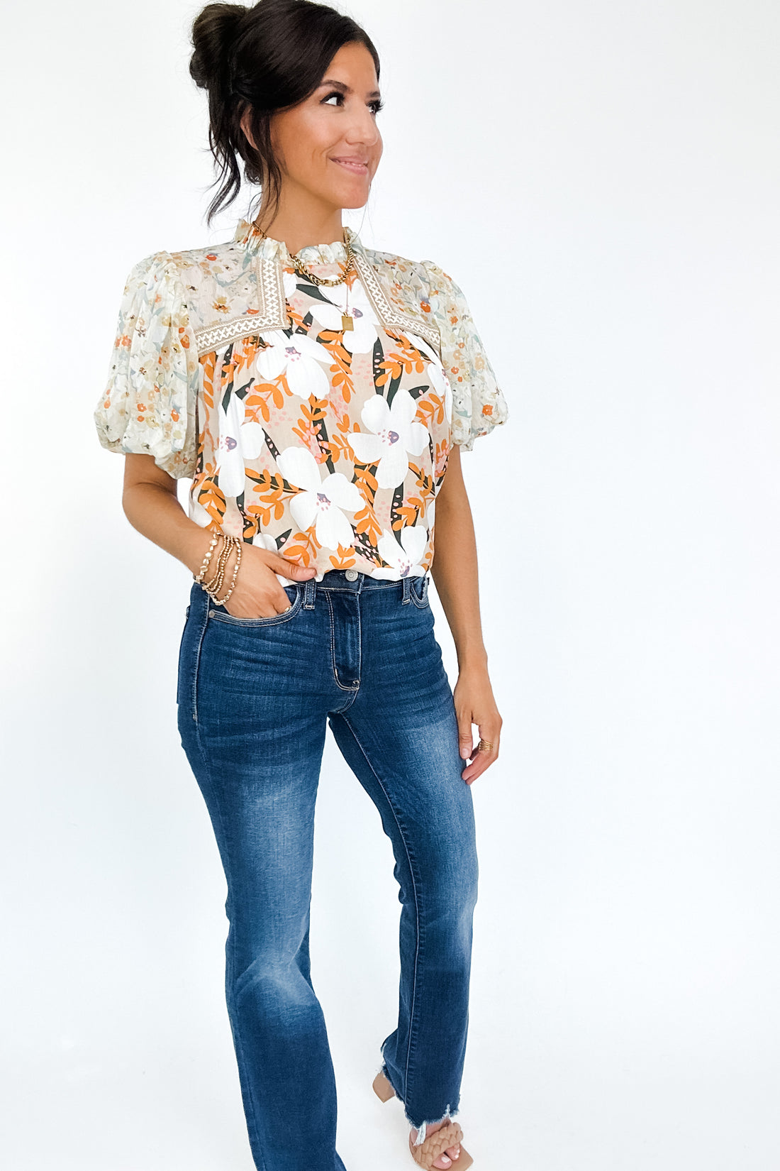 Daydreamer Mixed Floral Top - WEBSITE EXCLUSIVE