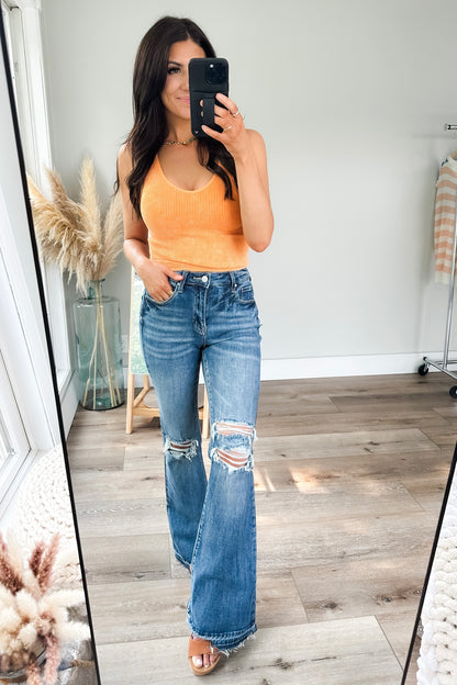 Blue Bliss Flare Jeans By Risen