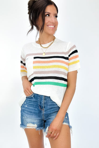 Derby Nights Retro Striped Top - WEBSITE EXCLUSIVE