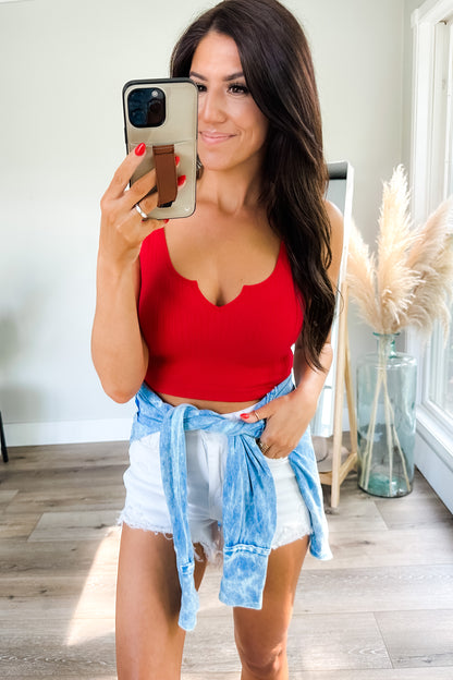 Fierce Crop Top in Red