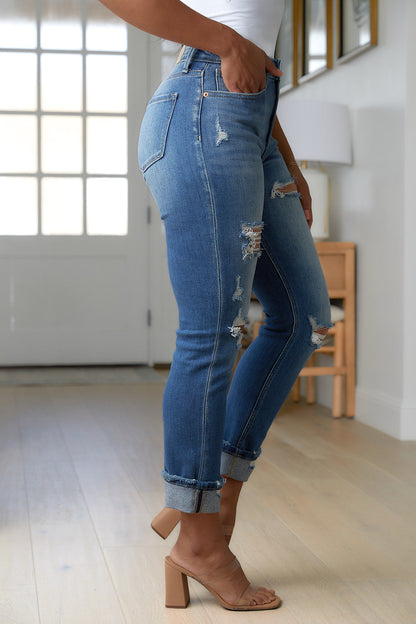 Belinda High Rise Distressed Straight Jeans - WEBSITE EXCLUSIVE