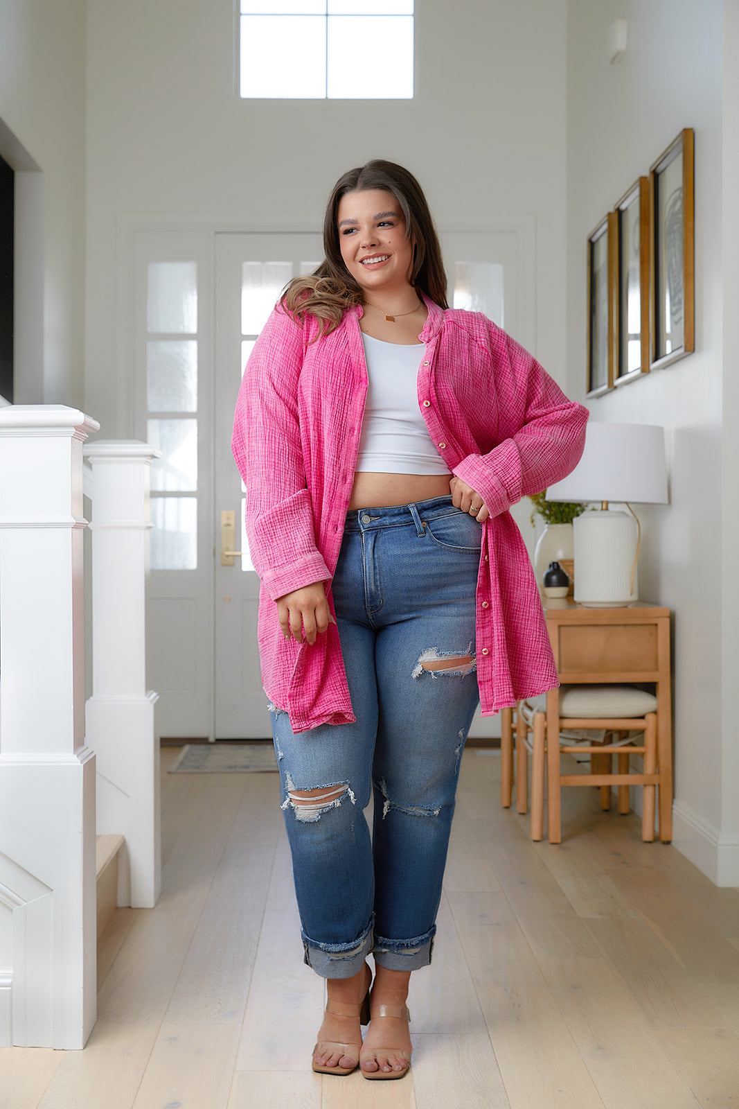 Belinda High Rise Distressed Straight Jeans - WEBSITE EXCLUSIVE