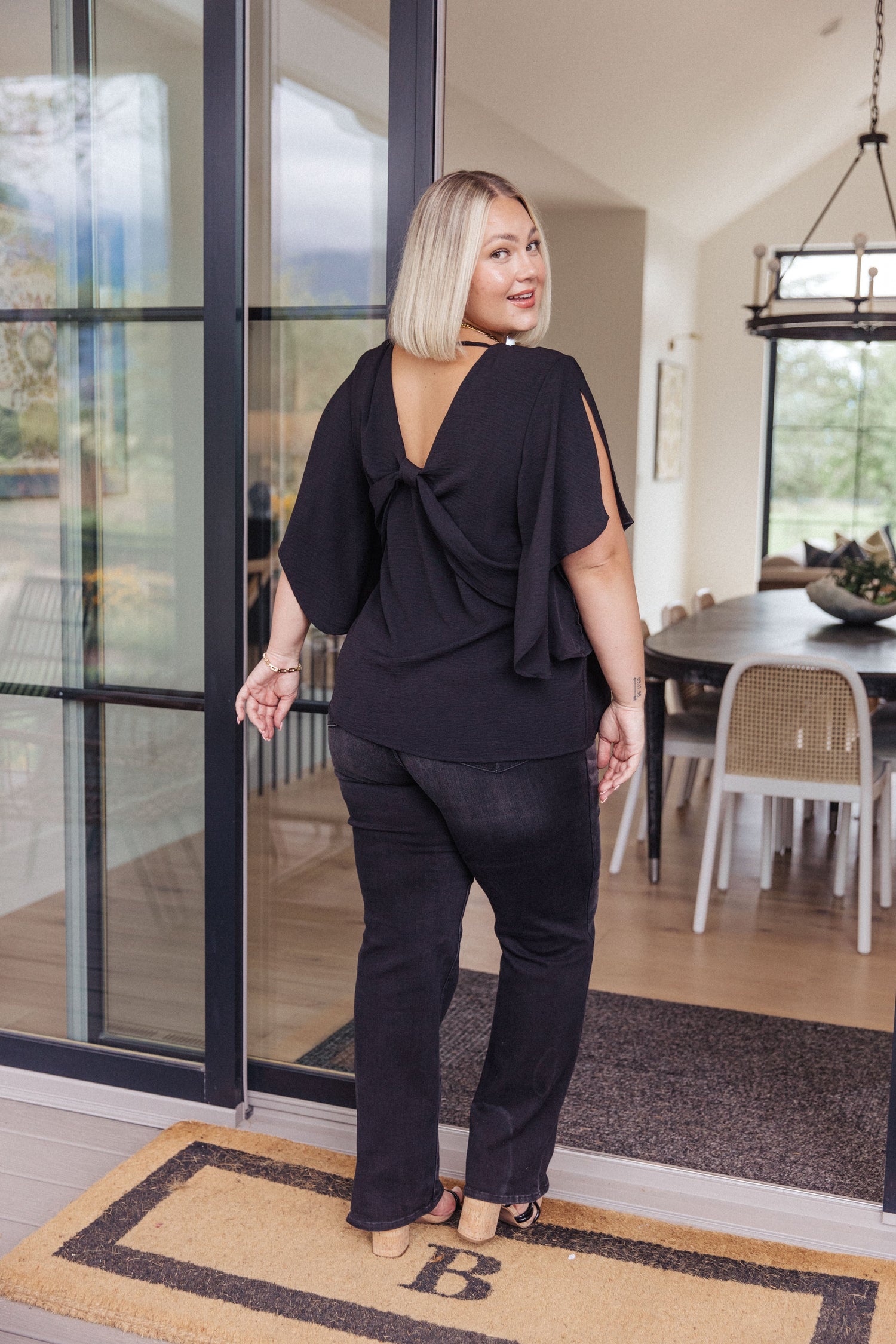 Around the World Draped Sleeve Blouse - WEBSITE EXCLUSIVE