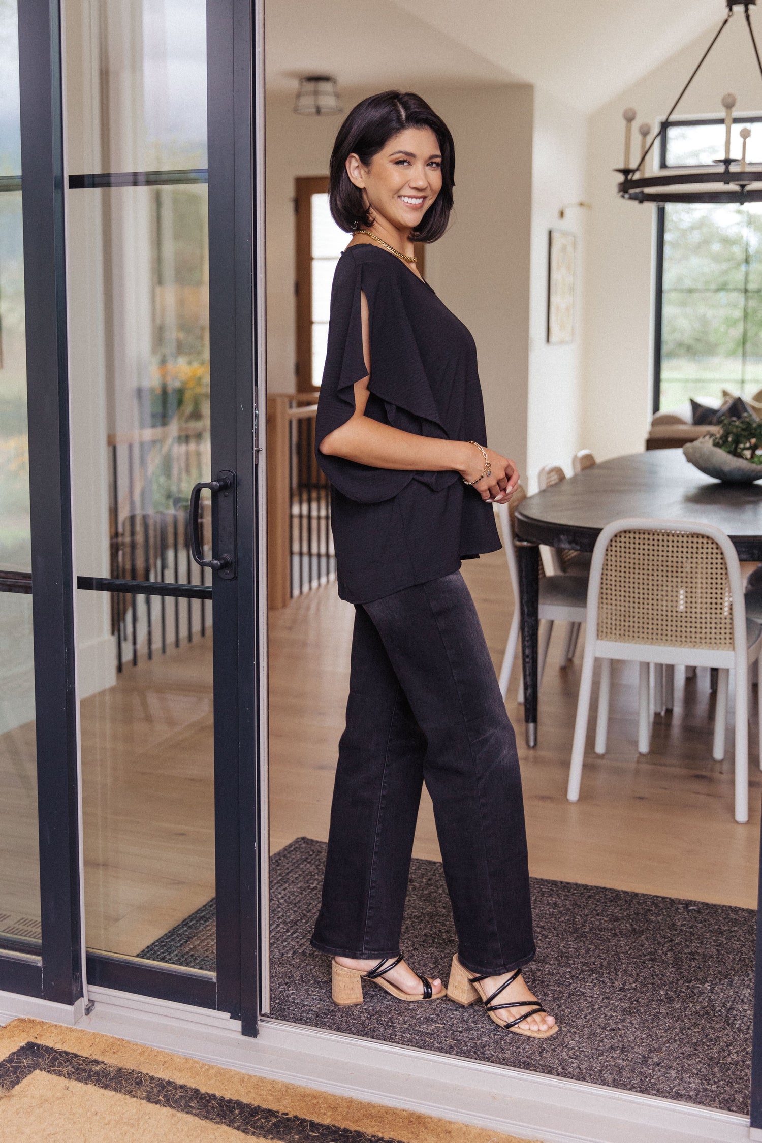 Around the World Draped Sleeve Blouse - WEBSITE EXCLUSIVE