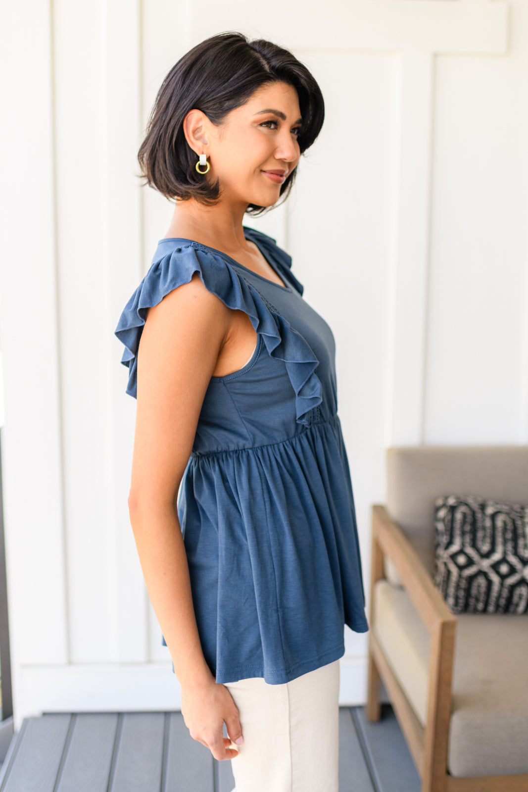 Before Now Ruffled Babydoll Top - WEBSITE EXCLUSIVE