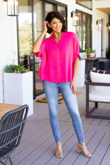 Bounding Beauty Button Down Blouse - WEBSITE EXCLUSIVE