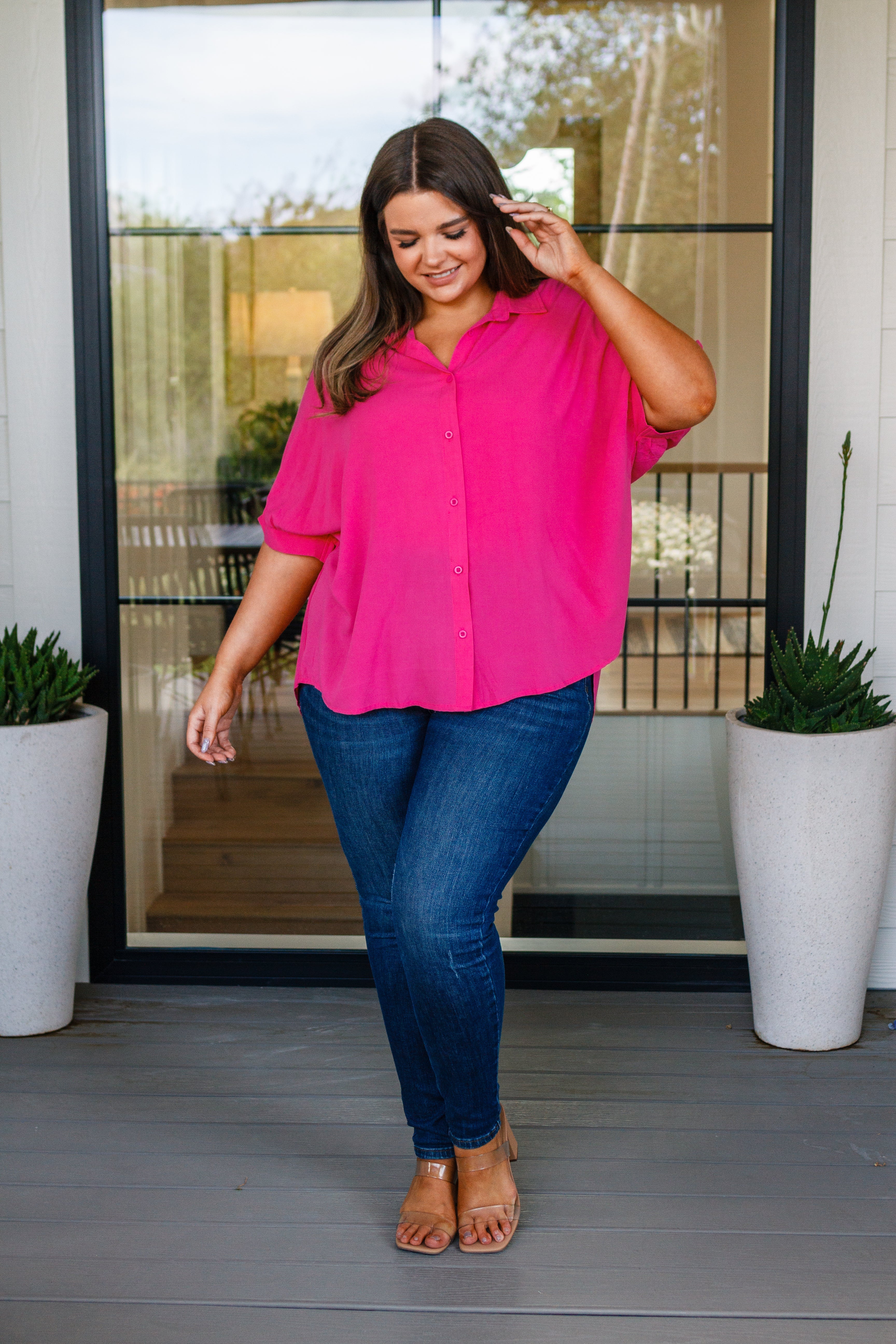 Bounding Beauty Button Down Blouse - WEBSITE EXCLUSIVE