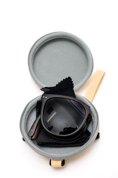 Collapsible Girlfriend Sunnies &amp; Case in Tortoise Shell - WEBSITE EXCLUSIVE