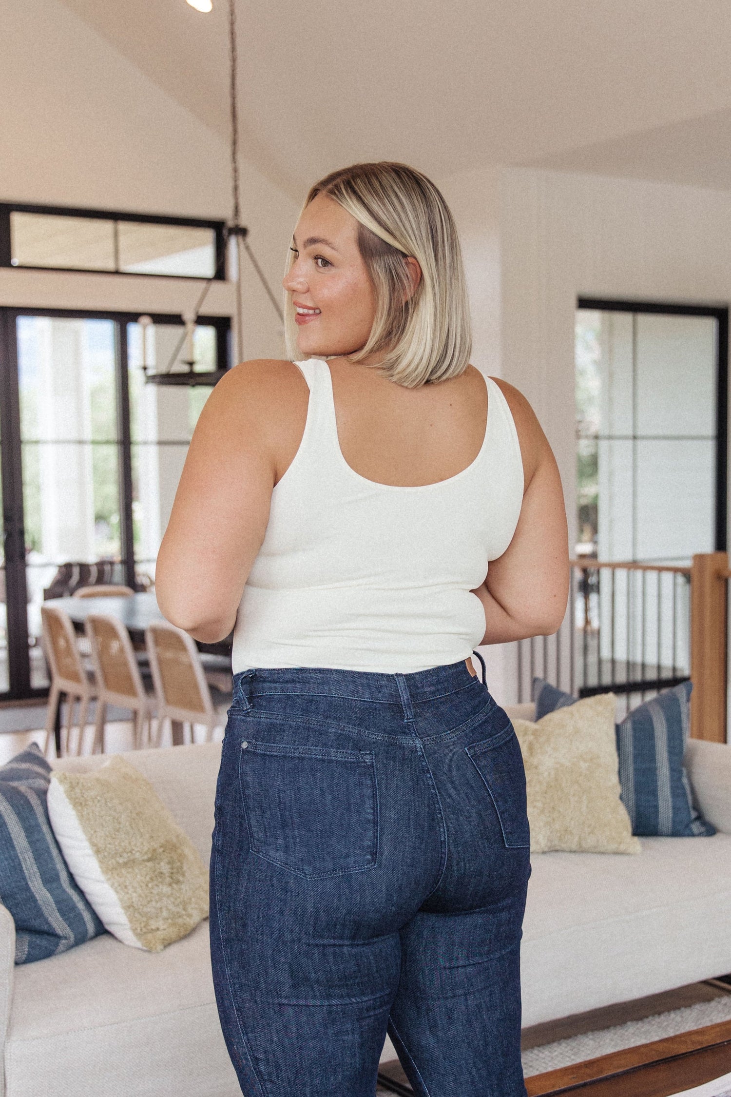 Carefree Seamless Reversible Tank in Ivory - WEBSITE EXCLUSIVE