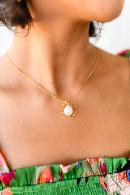 Center of the World Pearl Pendant Necklace- WEBSITE EXCLUSIVE