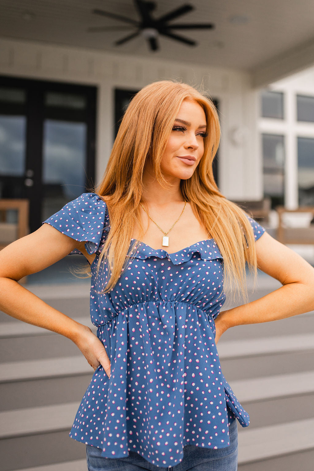 Connect the Dots Peplum Blouse - WEBSITE EXCLUSIVE