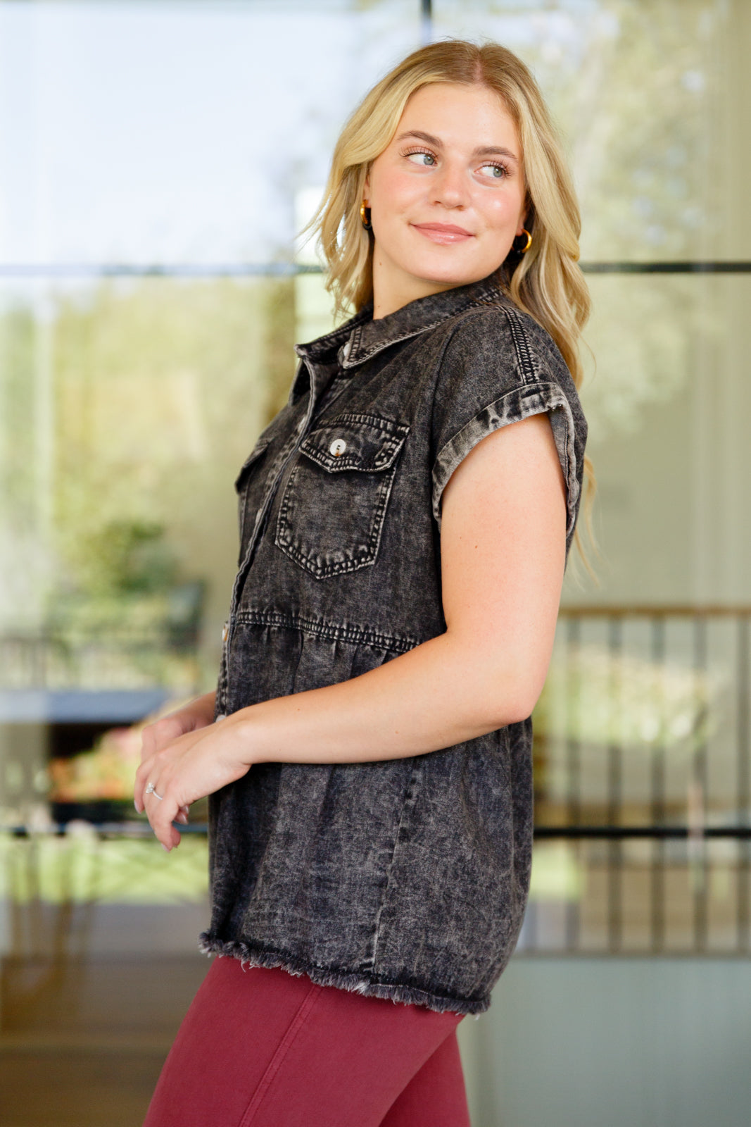 Cool and Carefree Denim Button Down - WEBSITE EXCLUSIVE