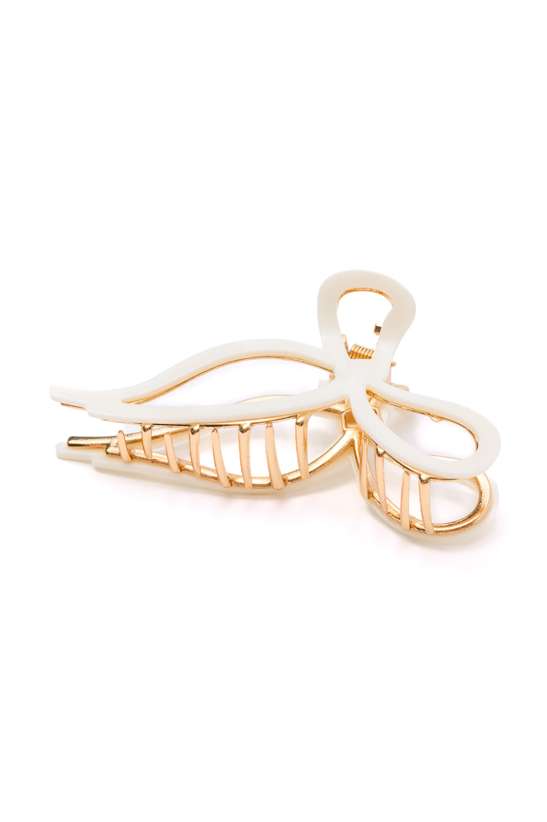 Delicate Bow Claw Clip in White - WEBSITE EXCLUSIVE