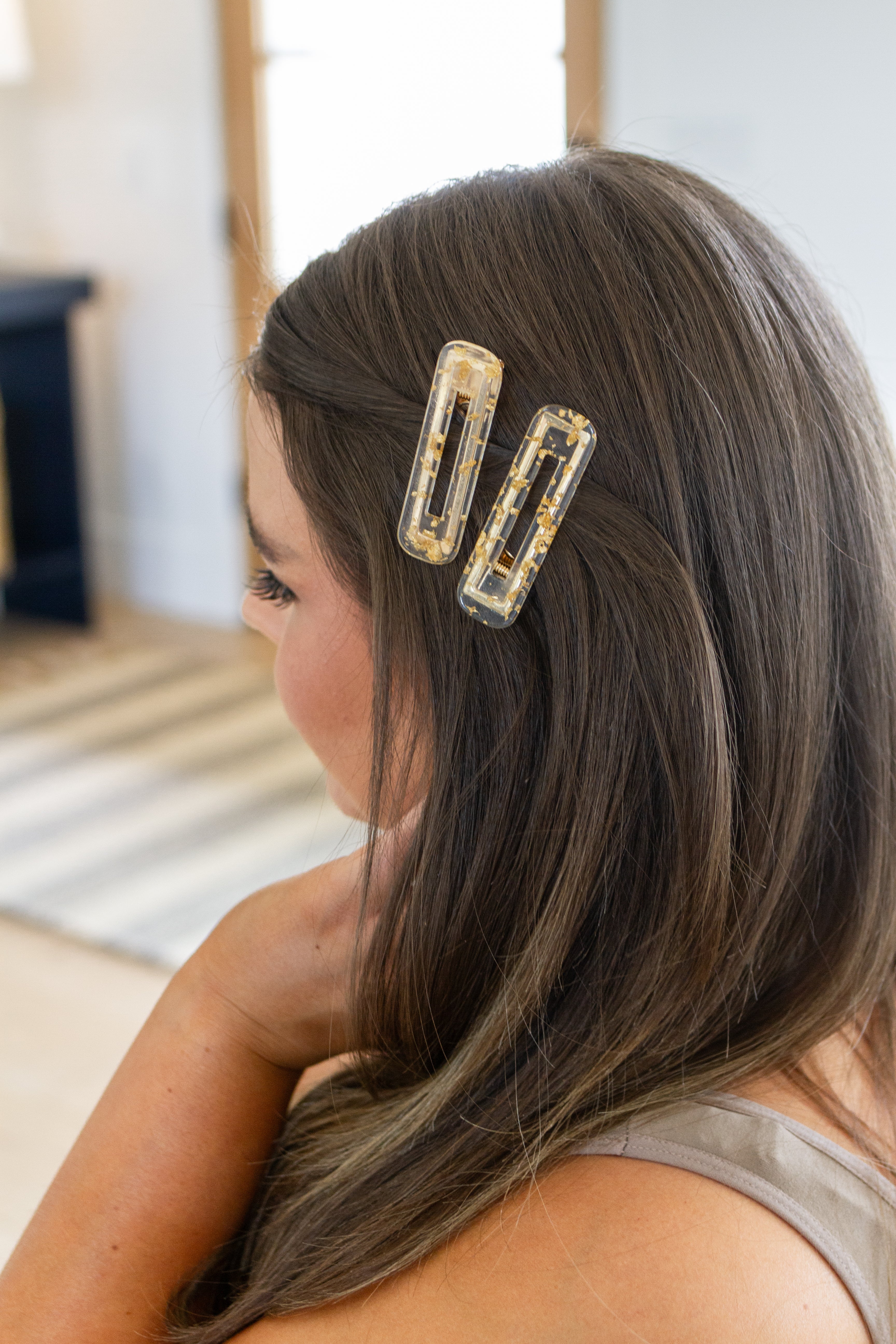 Double Trouble 2 Pack Hair Clip in Gold Leaf - WEBSITE EXCLUSIVE