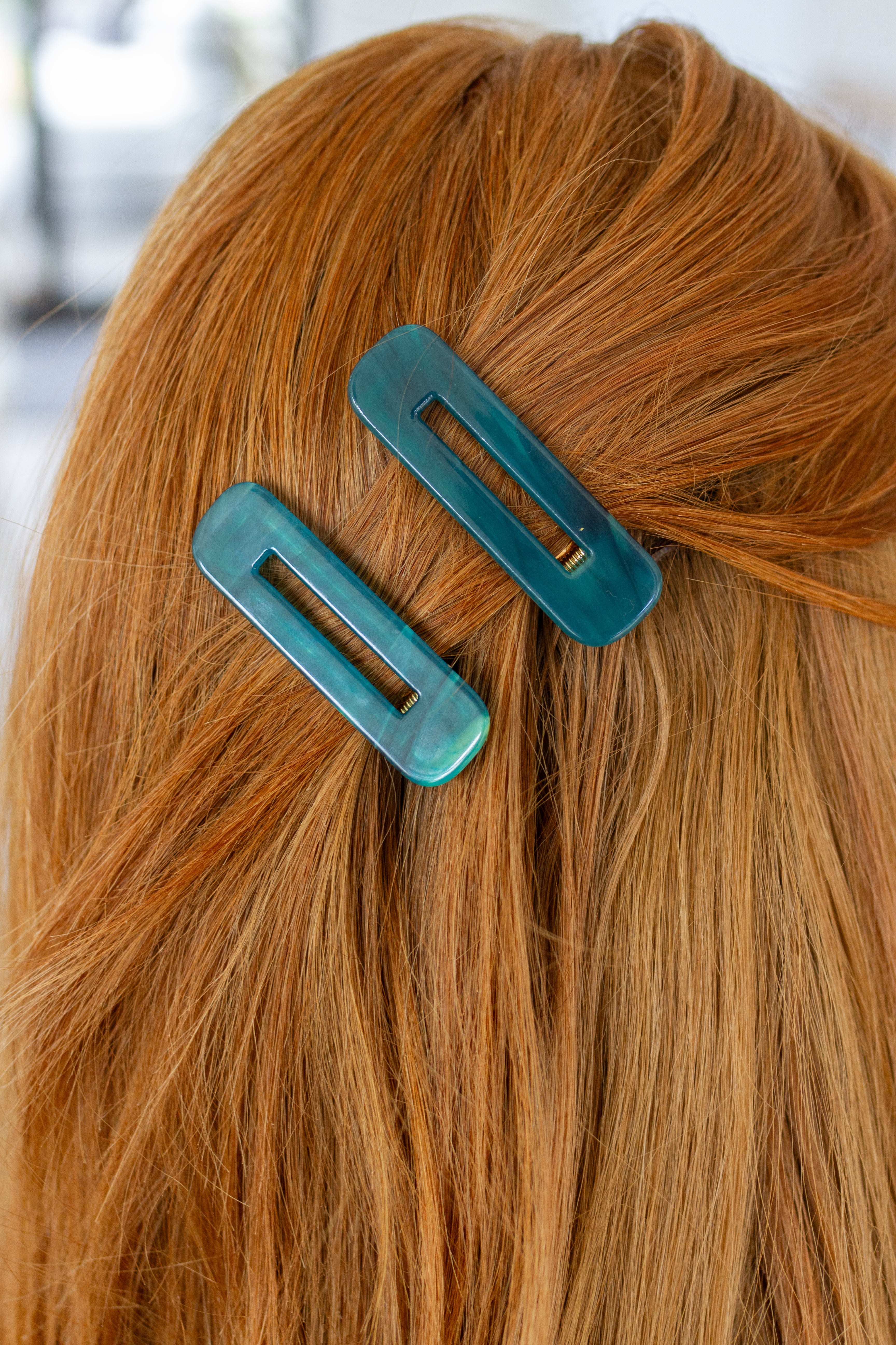 Double Trouble 2 Pack Hair Clip in Sea Blue - WEBSITE EXCLUSIVE