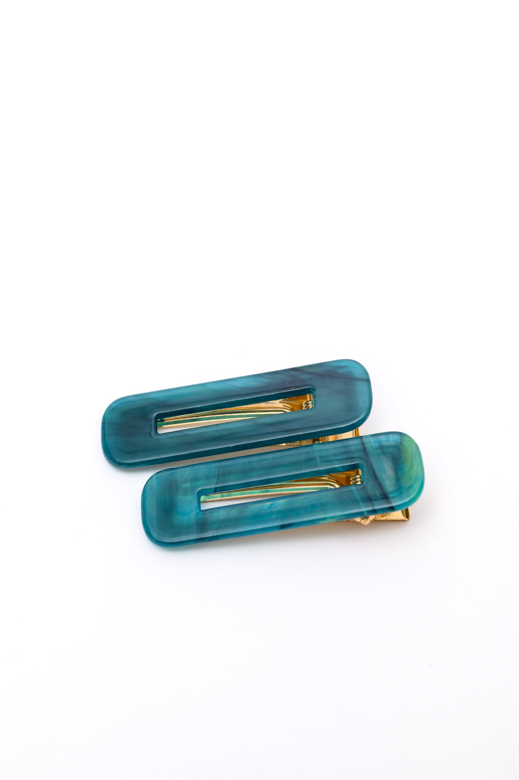 Double Trouble 2 Pack Hair Clip in Sea Blue - WEBSITE EXCLUSIVE