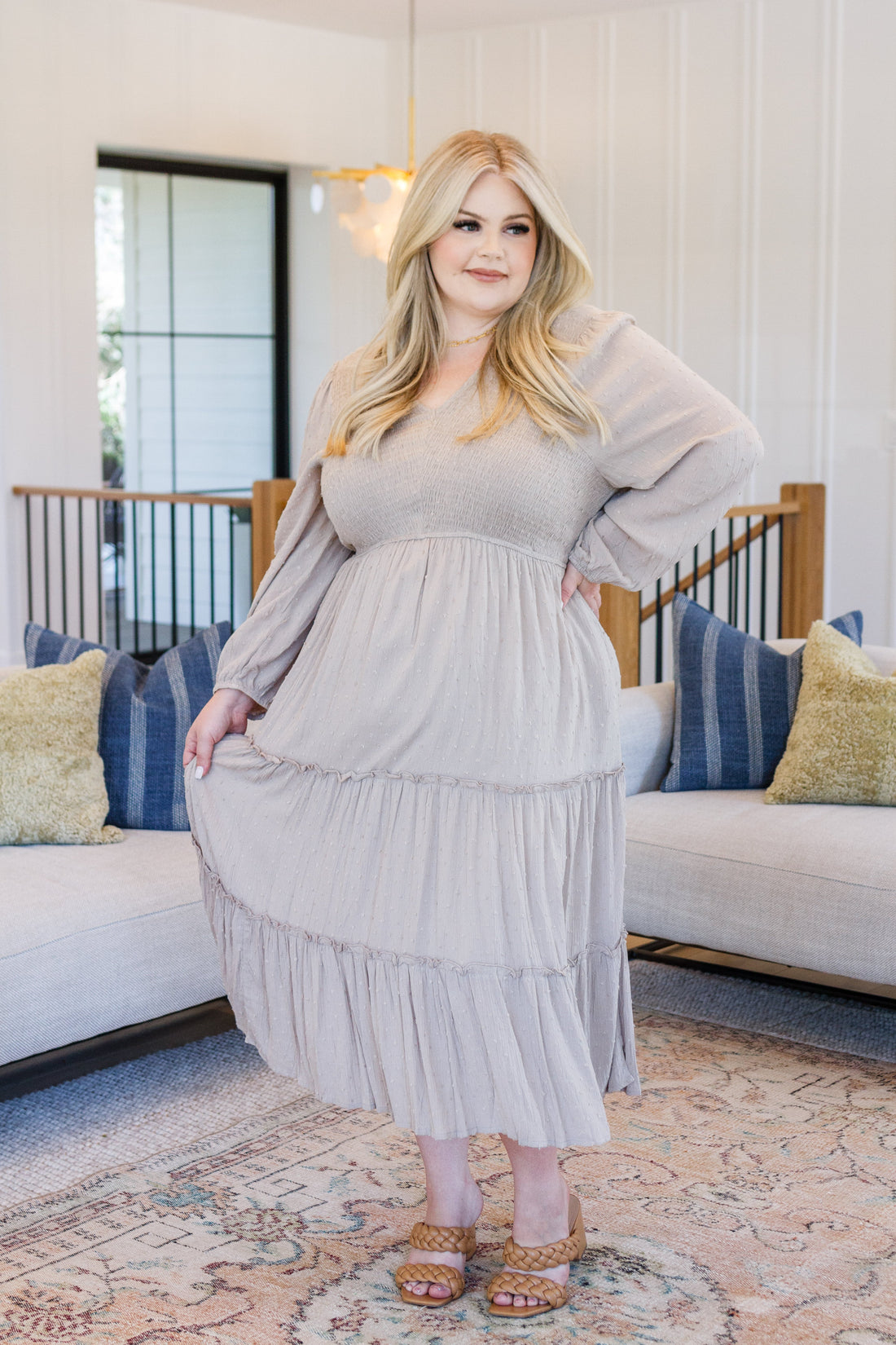 Easy Come, Easy Go Tiered Midi Dress - WEBSITE EXCLUSIVE
