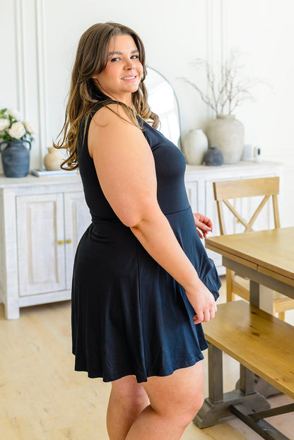 Effortless in Ebony Skort Dress - WEBSITE EXCLUSIVE