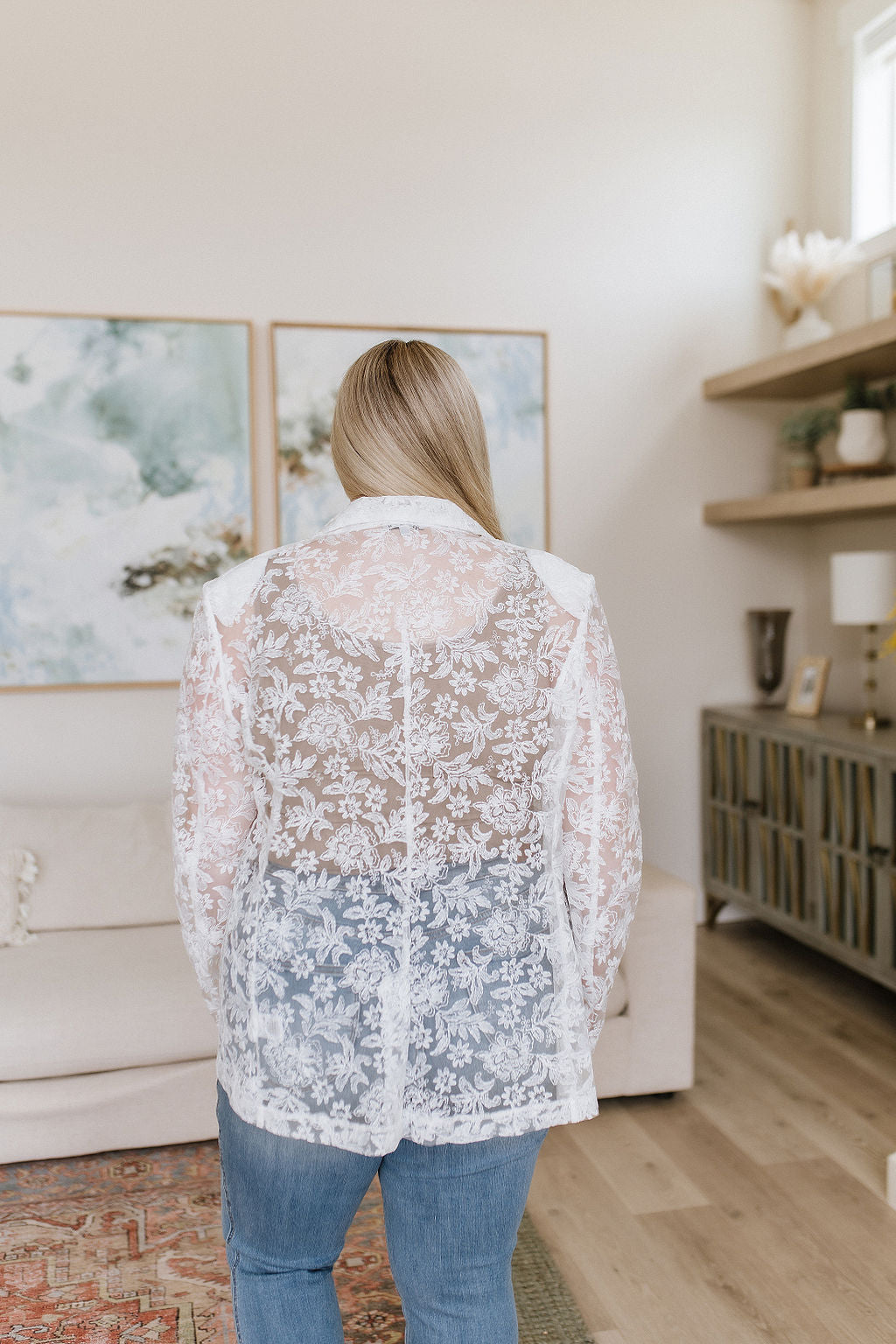 Eloquent and Elevated Lace Blazer - WEBSITE EXCLUSIVE