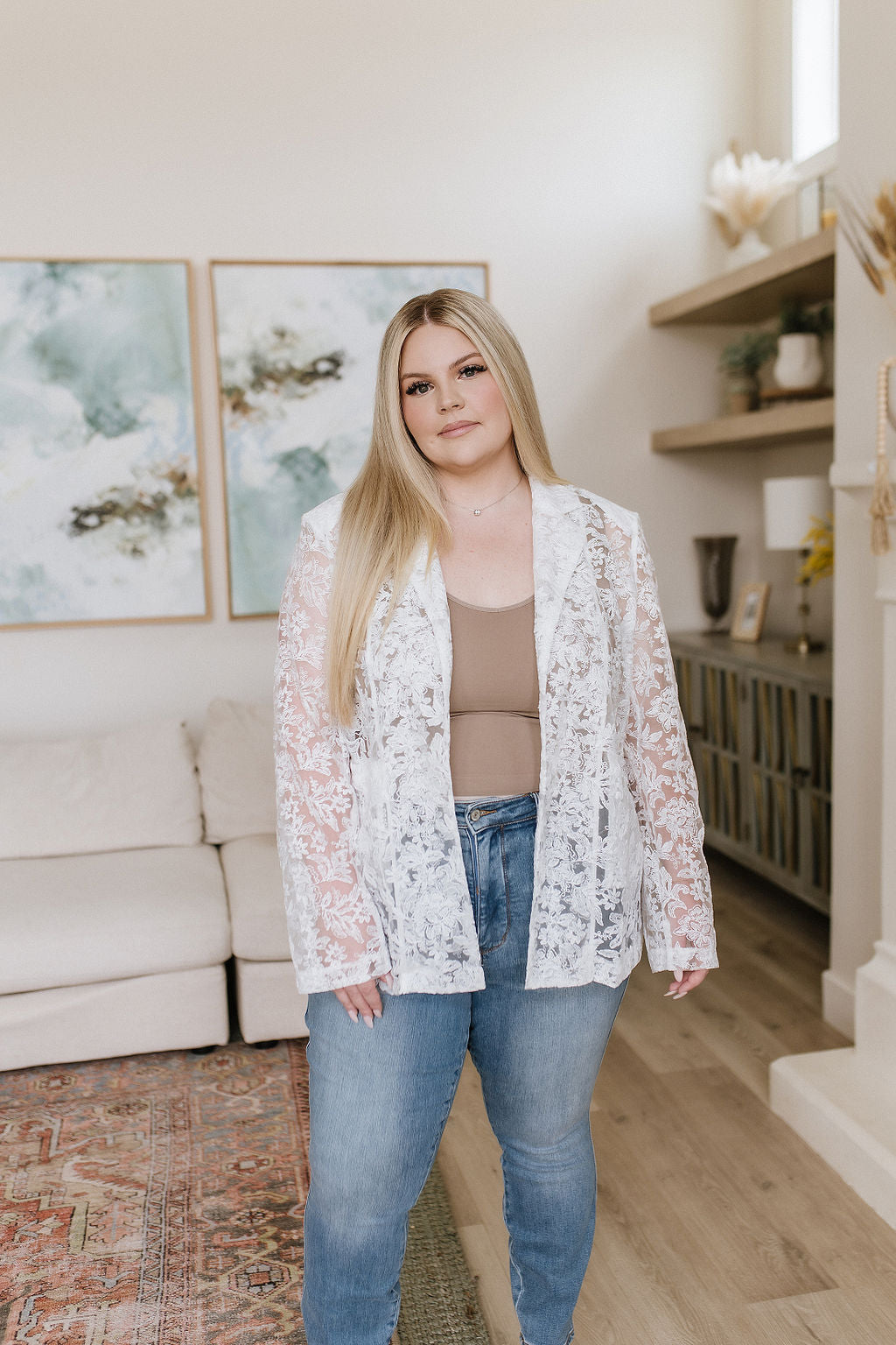 Eloquent and Elevated Lace Blazer - WEBSITE EXCLUSIVE