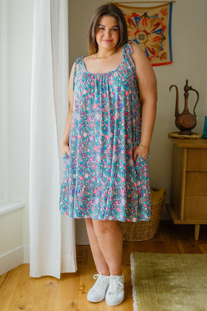 Floral Essence Tie Strap Dress - WEBSITE EXCLUSIVE