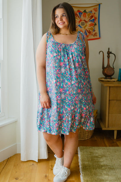 Floral Essence Tie Strap Dress - WEBSITE EXCLUSIVE