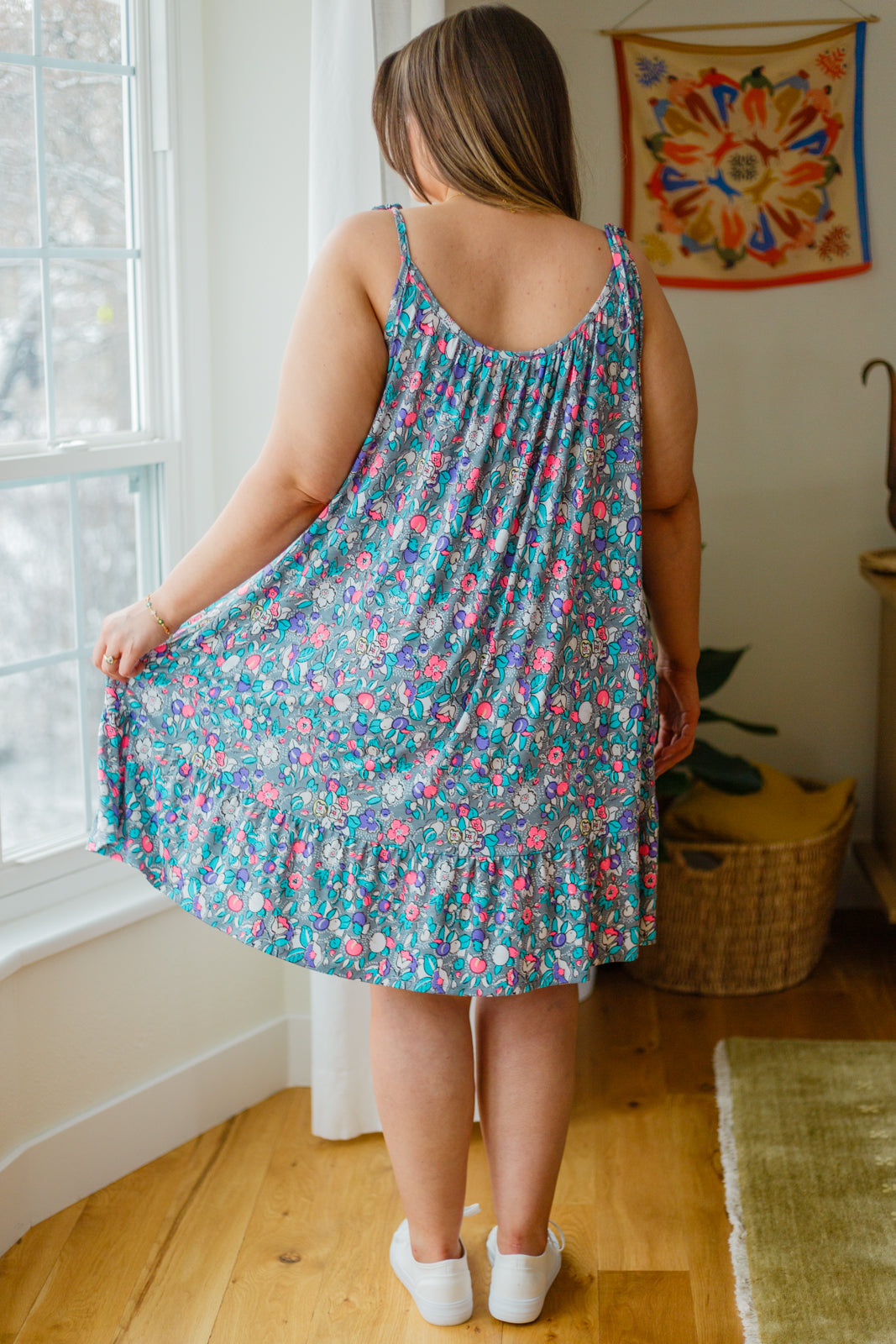 Floral Essence Tie Strap Dress - WEBSITE EXCLUSIVE
