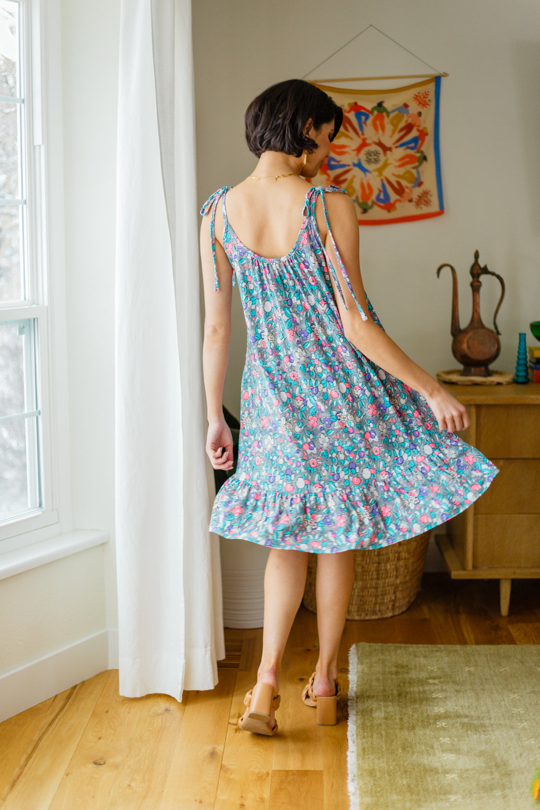 Floral Essence Tie Strap Dress - WEBSITE EXCLUSIVE