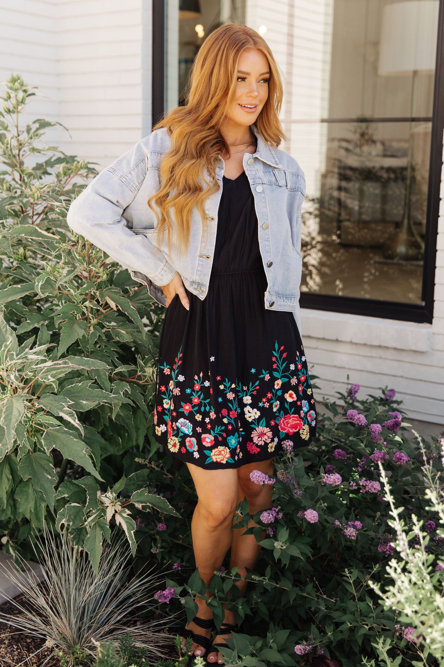 Happy To See You Floral Embroidered Dress - WEBSITE EXCLUSIVE