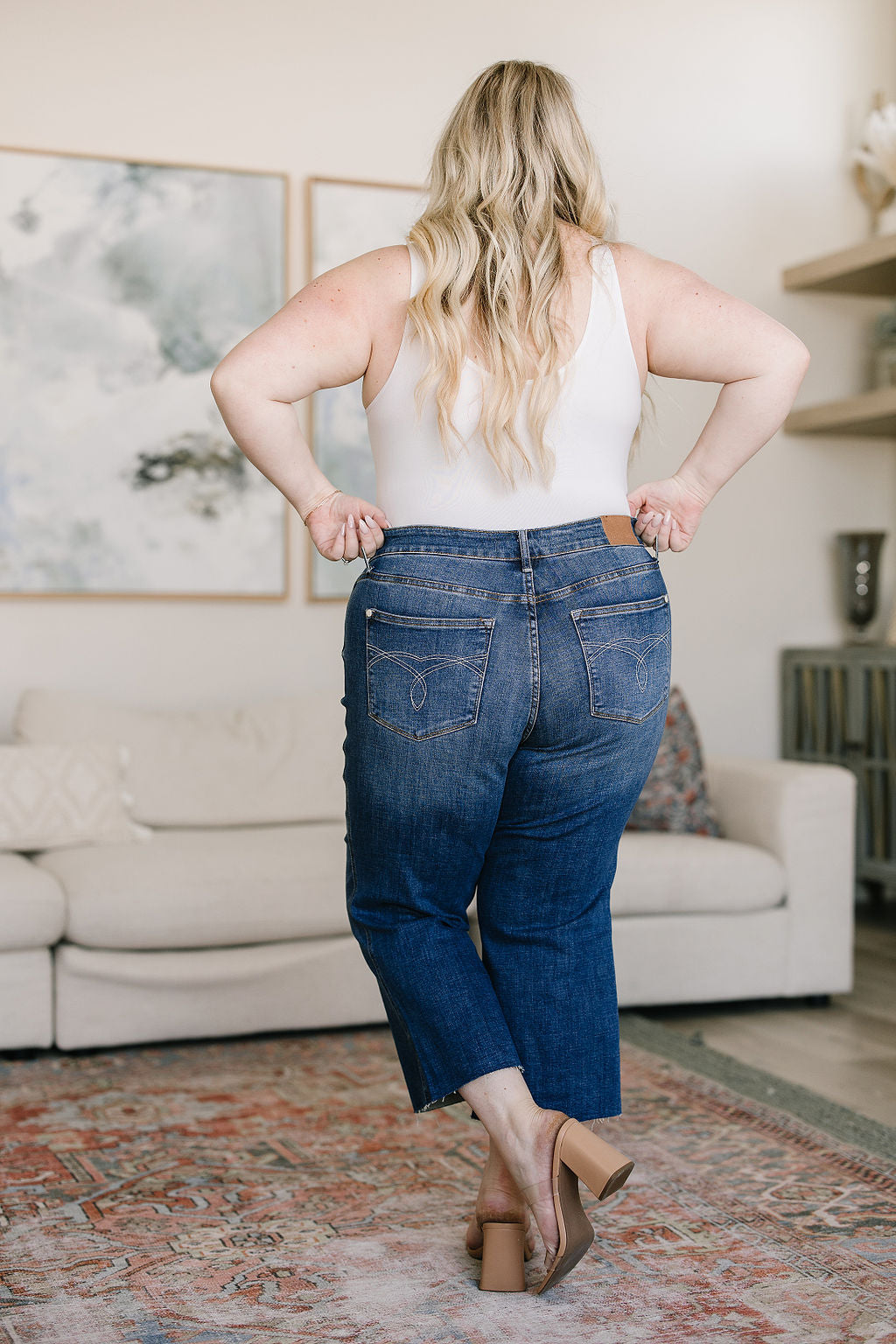 Hayes High Rise Wide Leg Crop Jeans - WEBSITE EXCLUSIVE