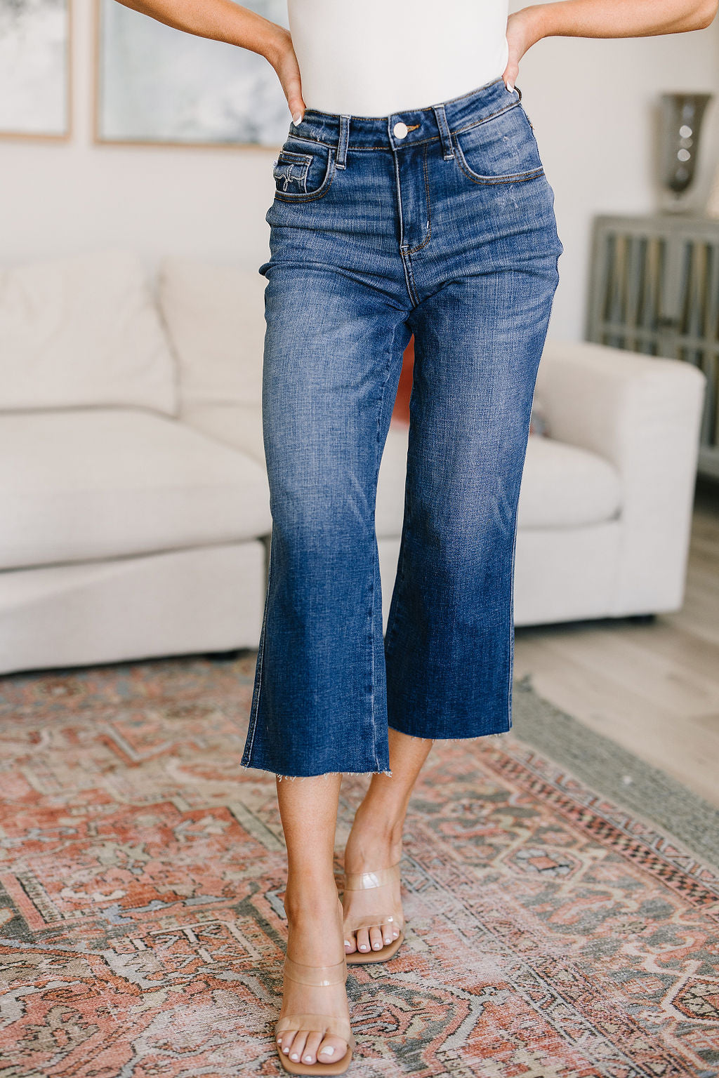 Hayes High Rise Wide Leg Crop Jeans - WEBSITE EXCLUSIVE