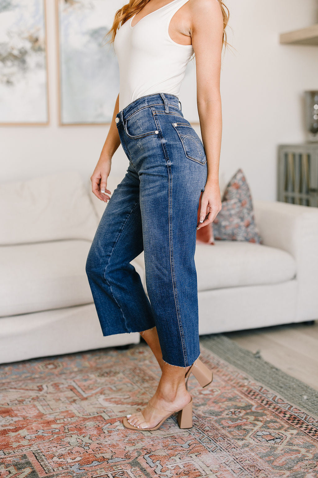 Hayes High Rise Wide Leg Crop Jeans - WEBSITE EXCLUSIVE