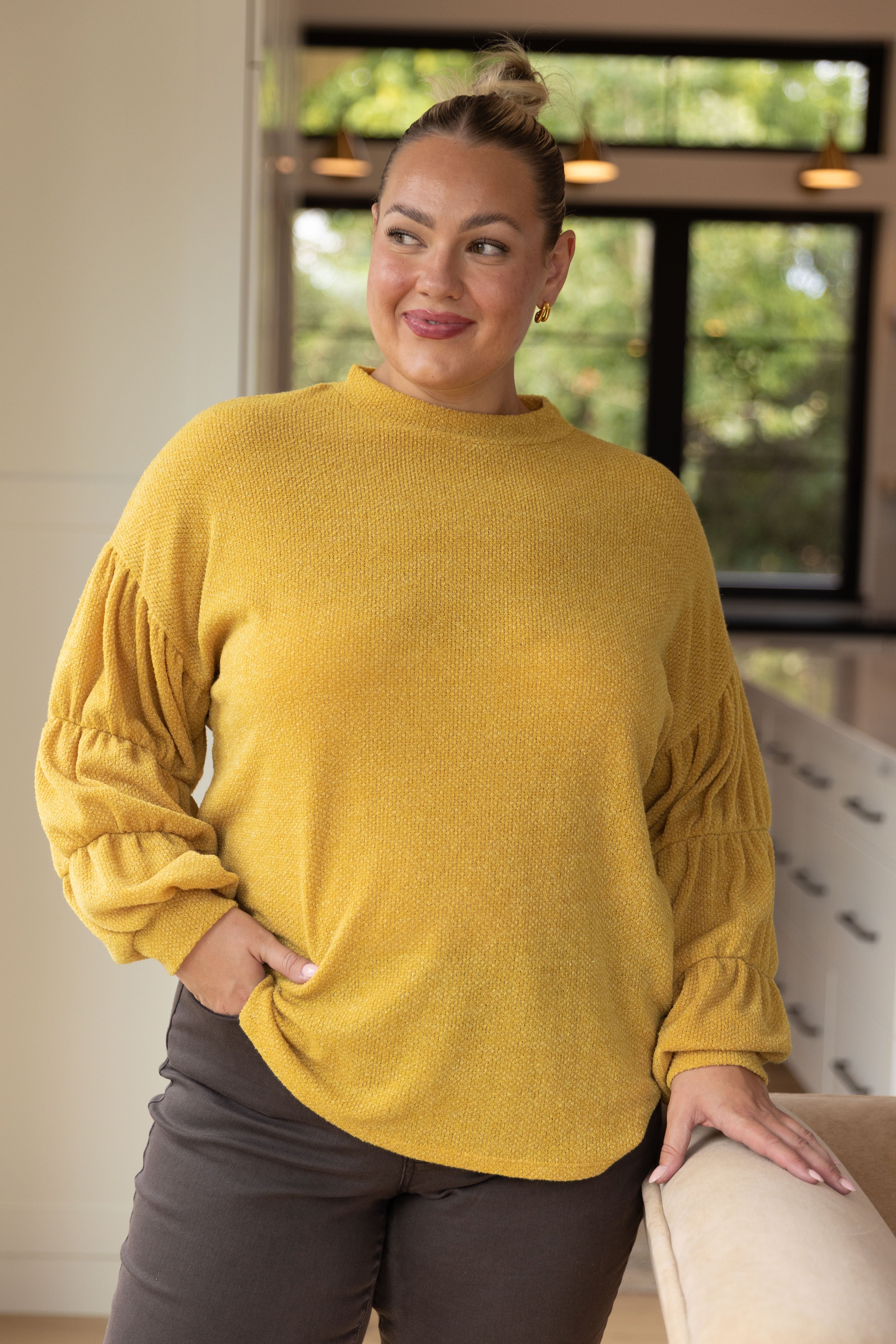 Honey Be Mine Balloon Sleeve Sweater - WEBSITE EXCLUSIVE