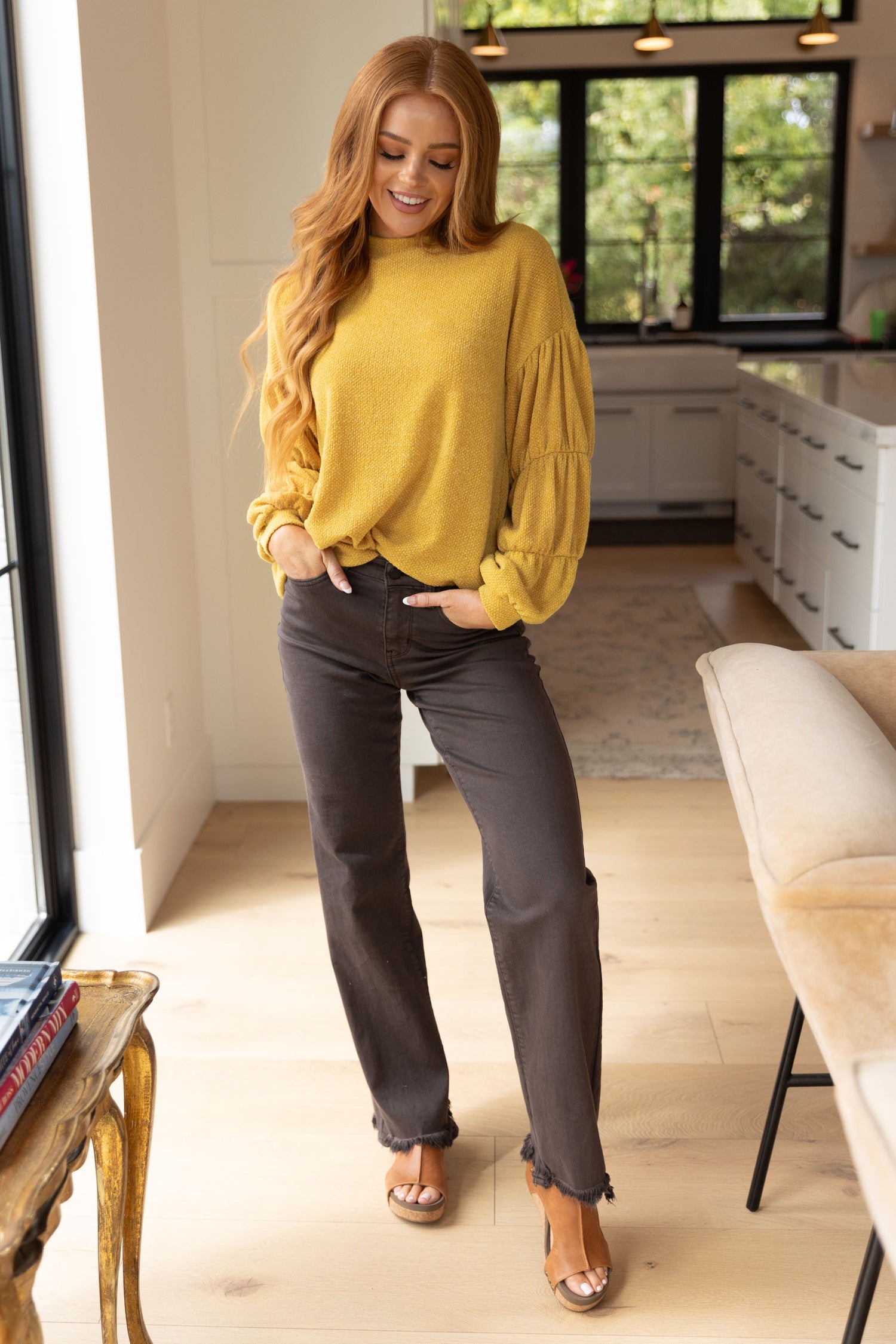 Honey Be Mine Balloon Sleeve Sweater - WEBSITE EXCLUSIVE